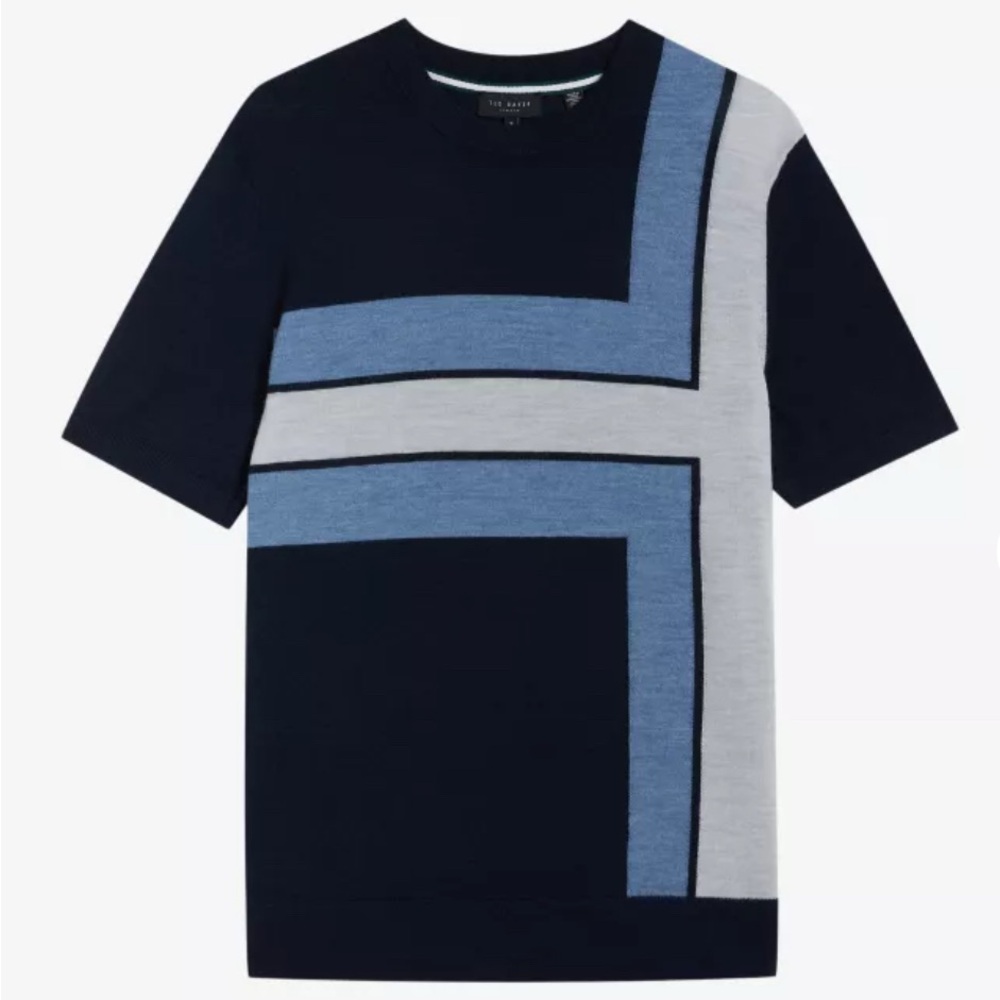 Ted Baker Tiltz Colour Block-Print Wool Knitwear - image 1